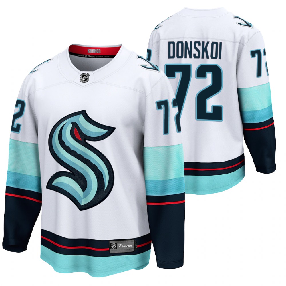 Seattle Kraken #72 Joonas Donskoi White 2021-22 Away Jersey
