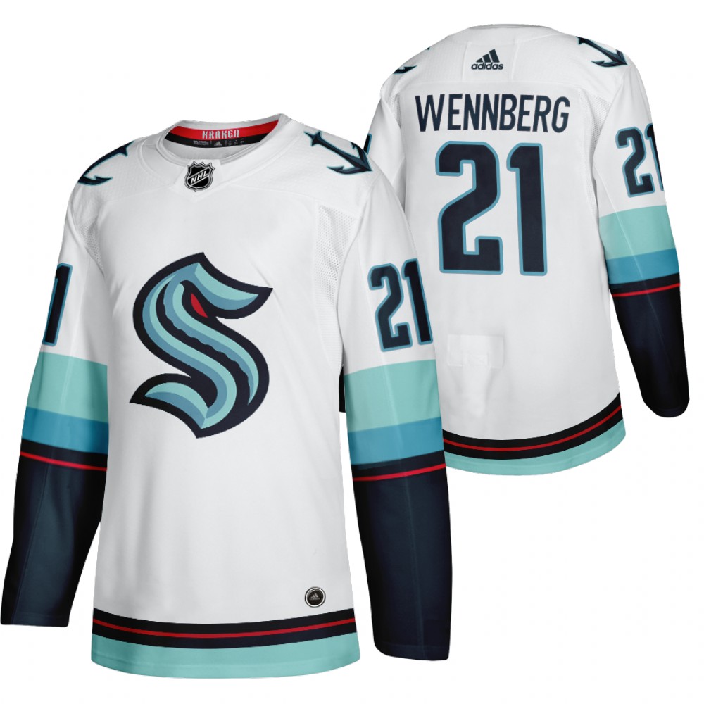 Seattle Kraken Alexander Wennberg 2021-22 Away Authentic Jersey White