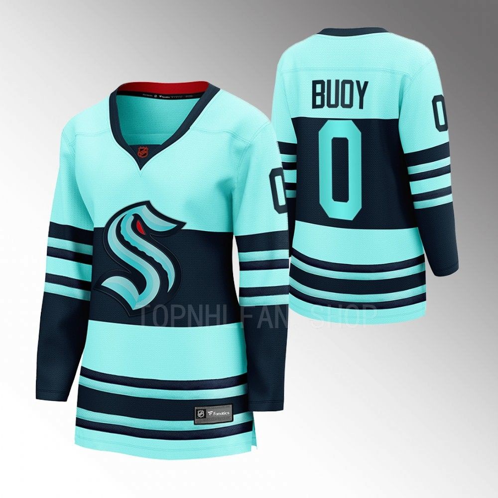 Seattle Kraken Buoy Women Ice Blue 2022 Special Edition 2.0 Jersey