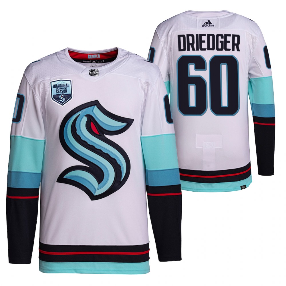 Seattle Kraken Chris Driedger 2021-22 Away Authentic Jersey White