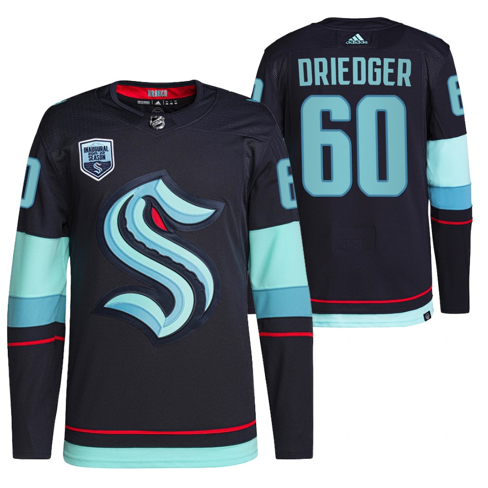 Seattle Kraken Chris Driedger 2021-22 Home Authentic Jersey Navy