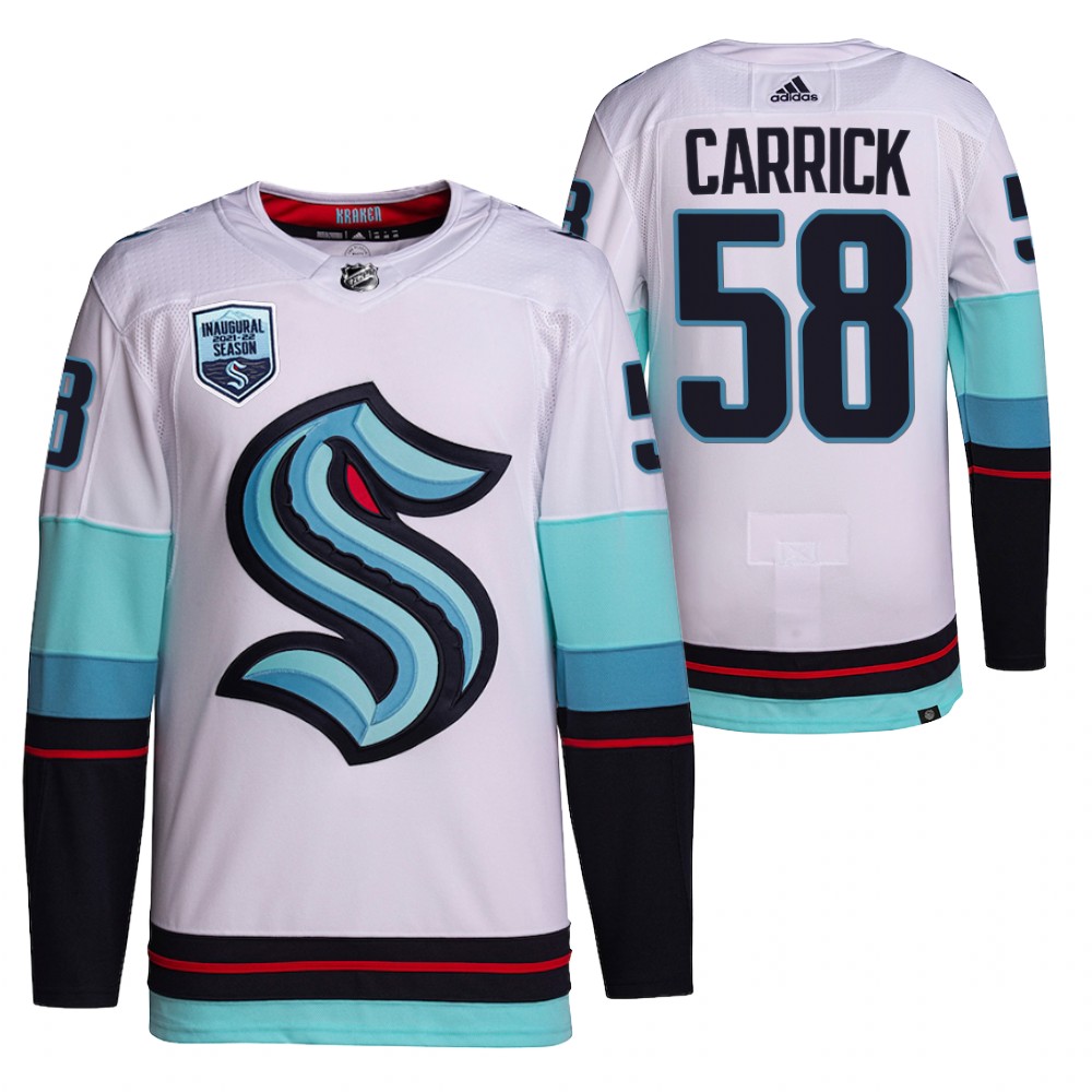 Seattle Kraken Connor Carrick 2021-22 Away Authentic Jersey White