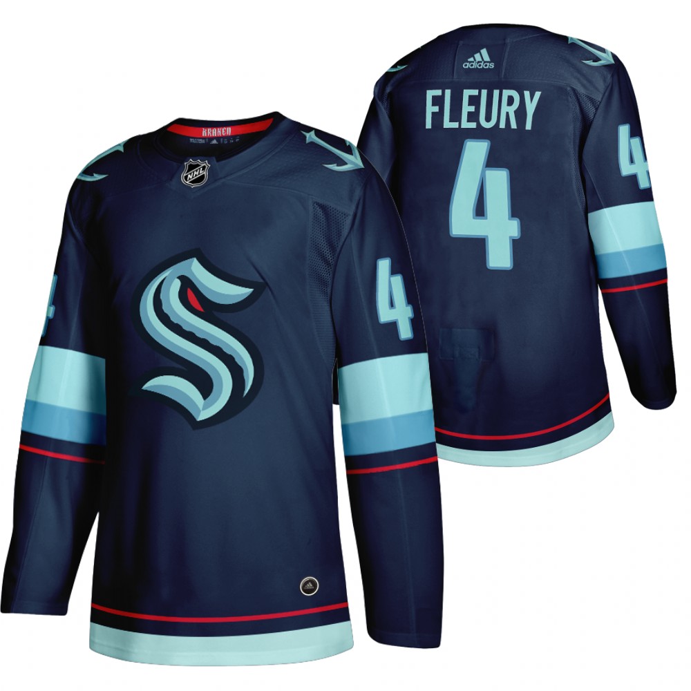 Seattle Kraken Haydn Fleury 2021-22 Home Authentic Jersey Navy