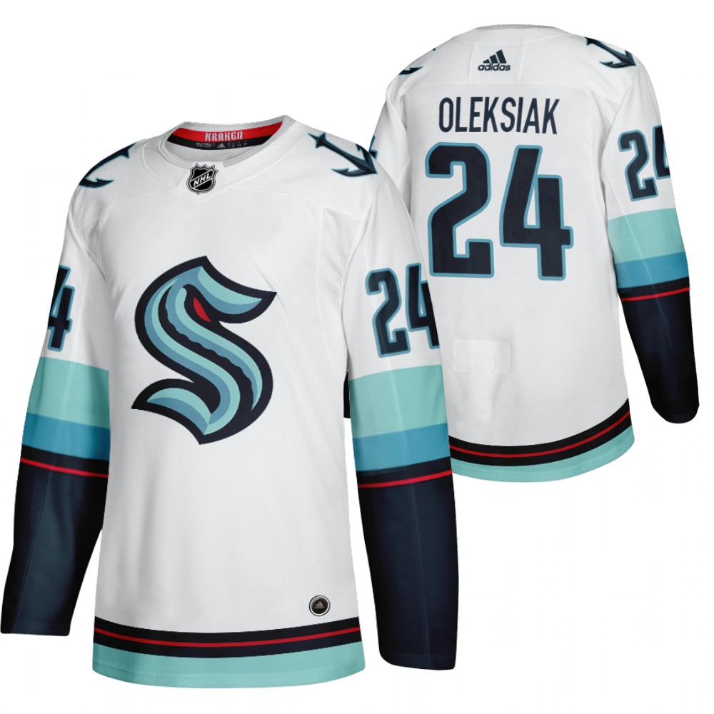 Seattle Kraken Jamie Oleksiak 2021-22 Away Authentic Jersey White