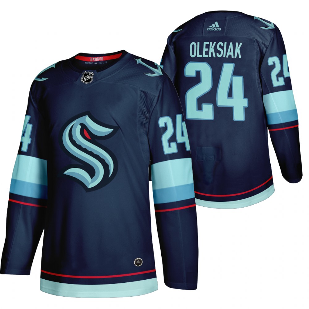 Seattle Kraken Jamie Oleksiak 2021-22 Home Authentic Jersey Navy
