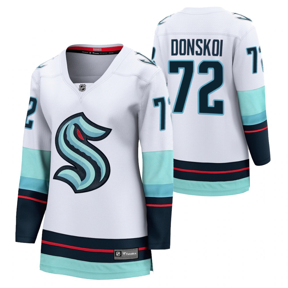 Seattle Kraken Joonas Donskoi Women White 2021-22 Away Jersey