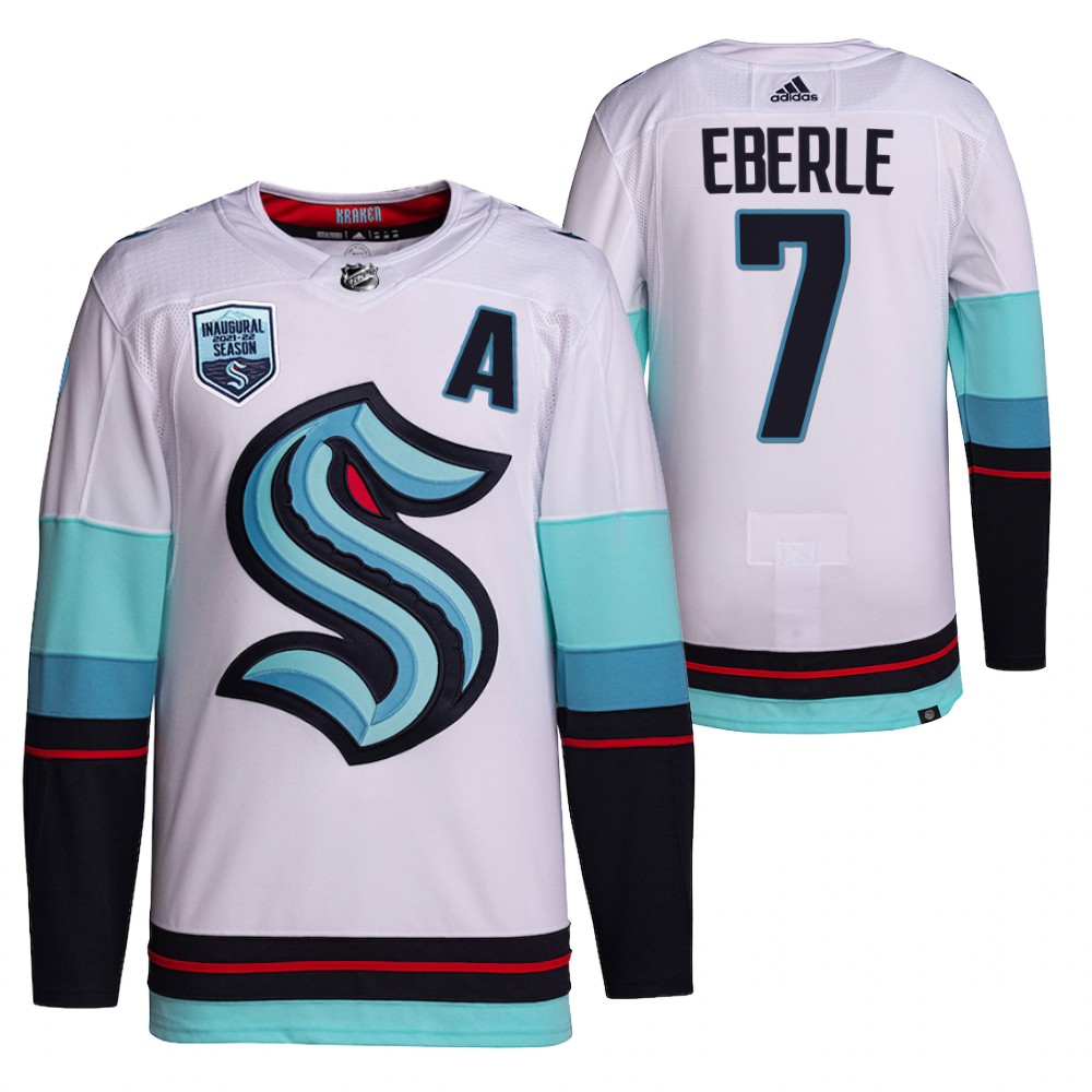 Seattle Kraken Jordan Eberle 2021-22 Away Authentic Jersey White