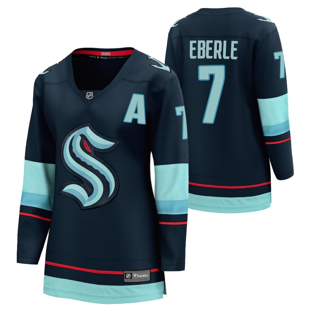 Seattle Kraken Jordan Eberle Women Navy 2021-22 Home Jersey