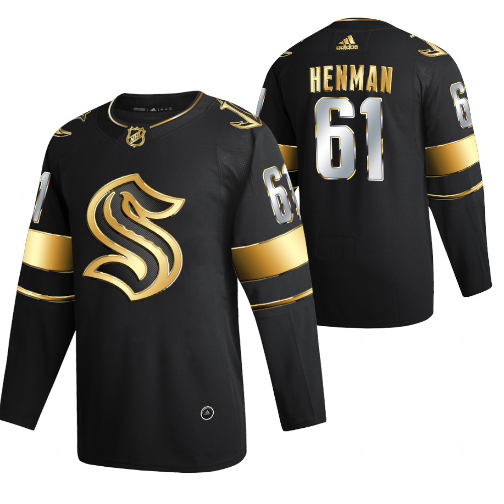 Seattle Kraken Luke Henman 2021-22 Golden Edition Authentic Jersey Black