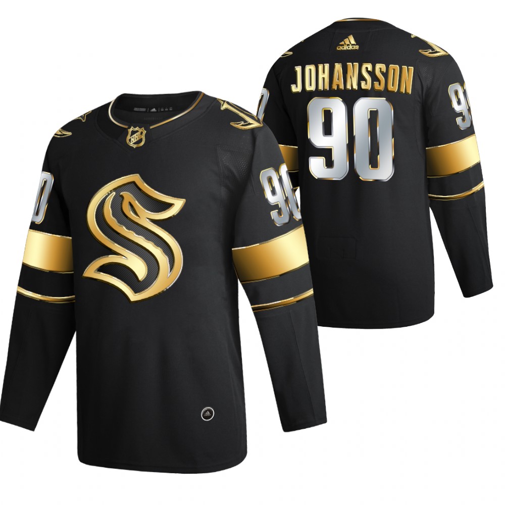 Seattle Kraken Marcus Johansson Black 2021-22 Golden Edition Authentic Jersey