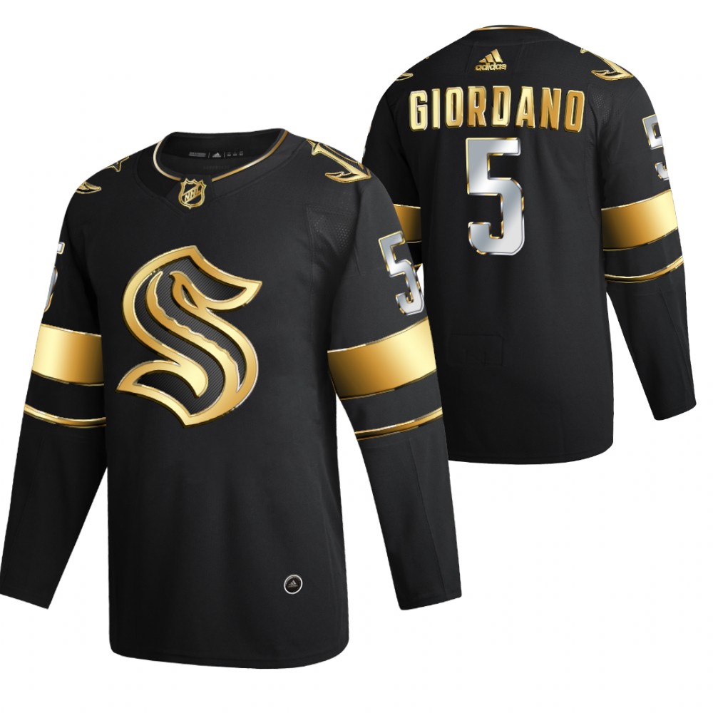 Seattle Kraken Mark Giordano 2021-22 Golden Edition Authentic Jersey Black
