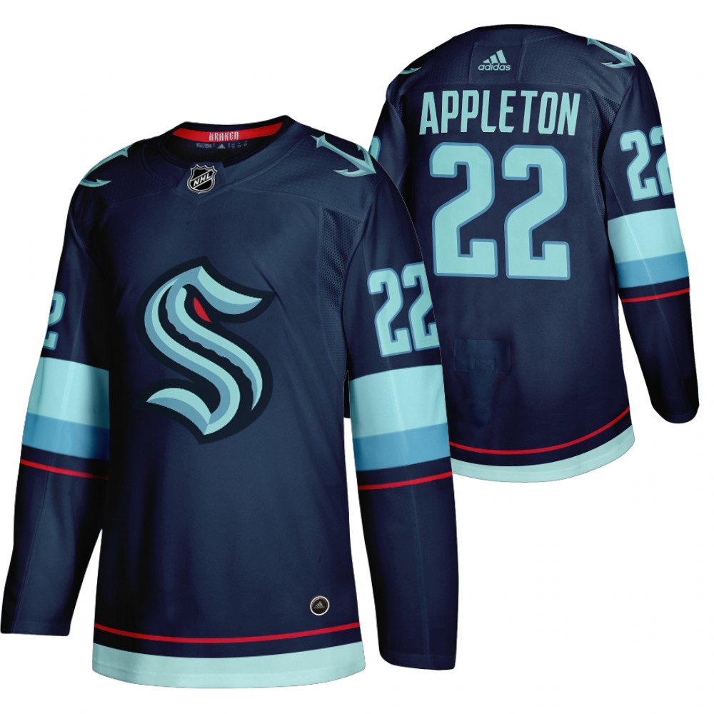 Seattle Kraken Mason Appleton Navy 2021-22 Home Authentic Jersey