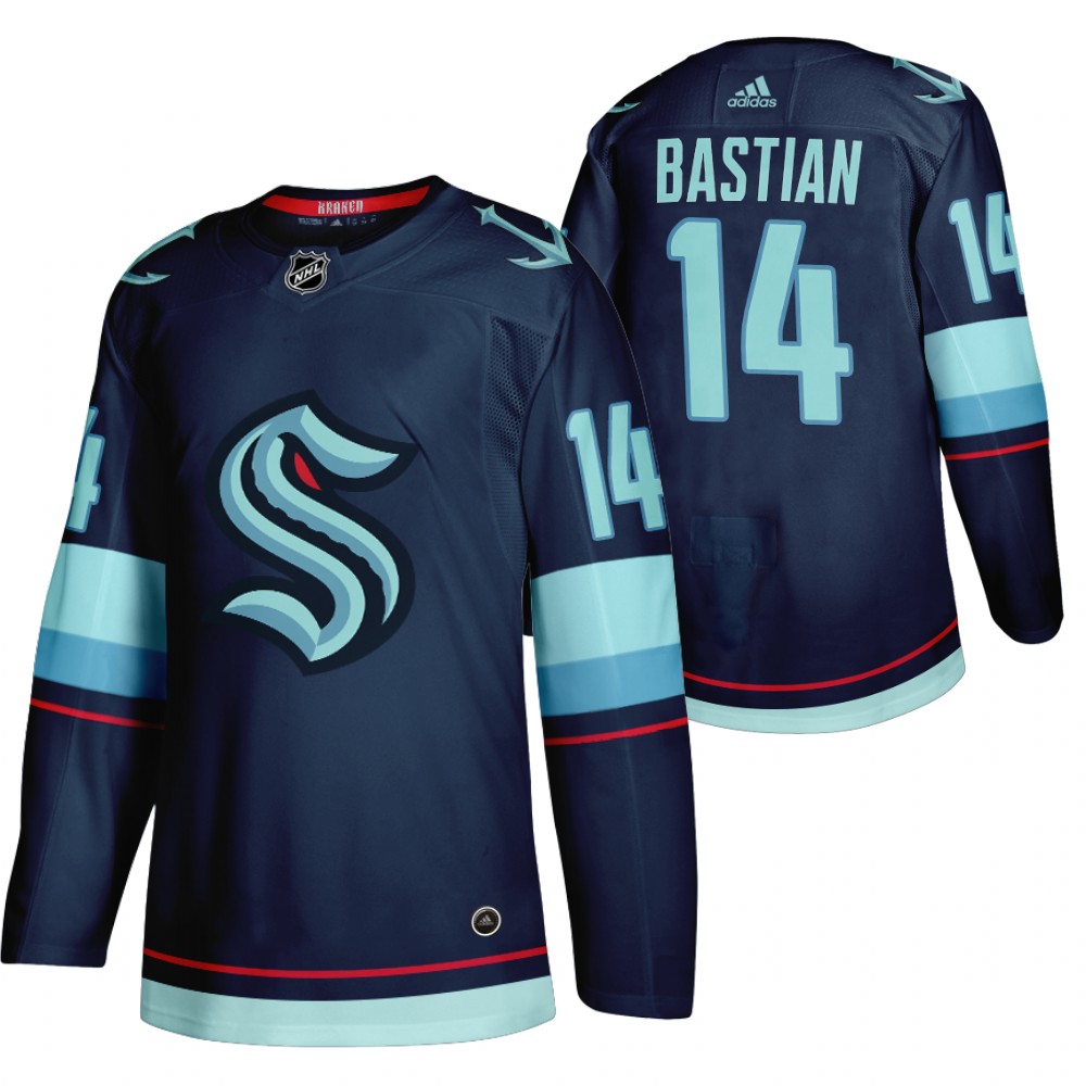 Seattle Kraken Nathan Bastian Navy 2021-22 Home Authentic Jersey