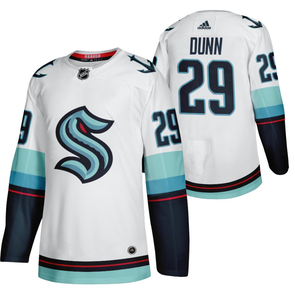 Seattle Kraken Vince Dunn White 2021-22 Away Authentic Jersey