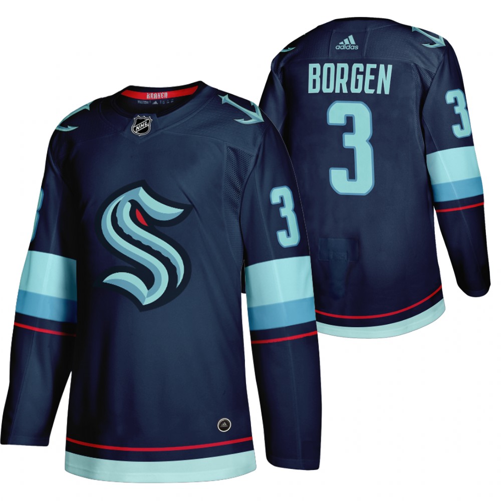 Seattle Kraken Will Borgen Navy 2021-22 Home Authentic Jersey