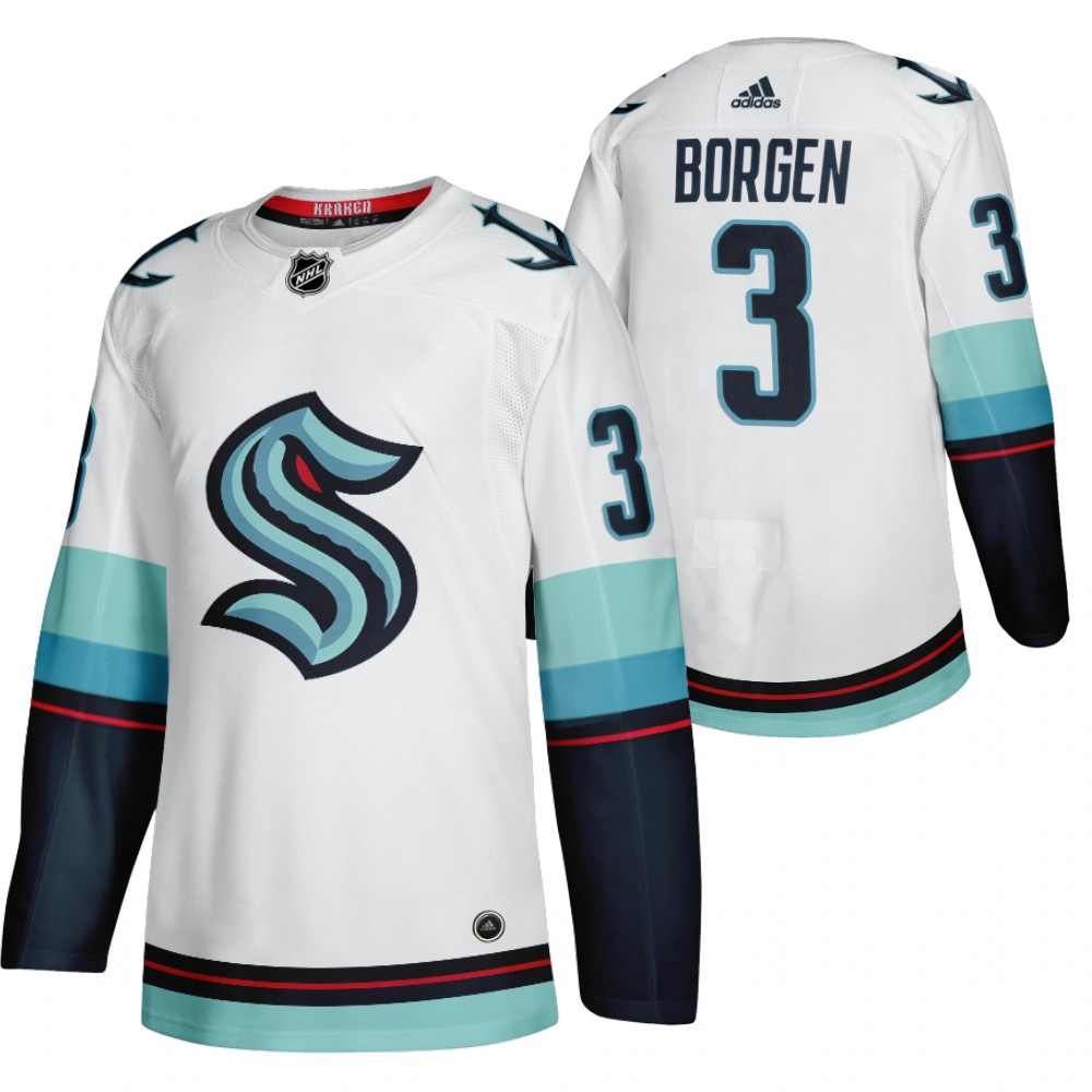 Seattle Kraken Will Borgen White 2021-22 Away Authentic Jersey