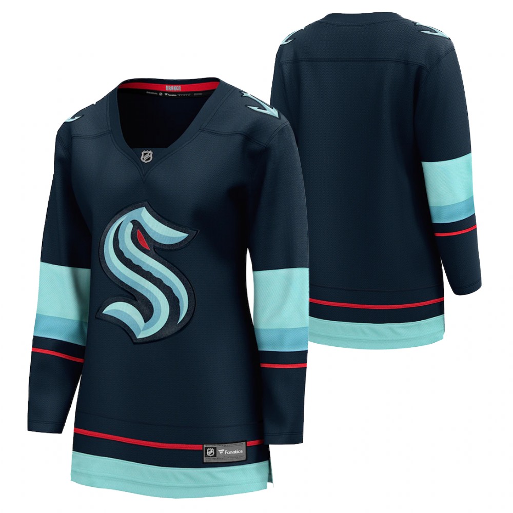 Seattle Kraken Women Navy 2021-22 Home Jersey