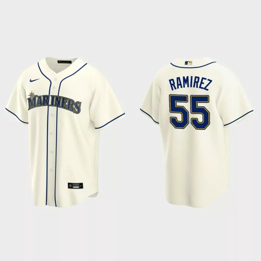Seattle Mariners #55 Yohan Ramirez Replica Alternate Jersey – Cream