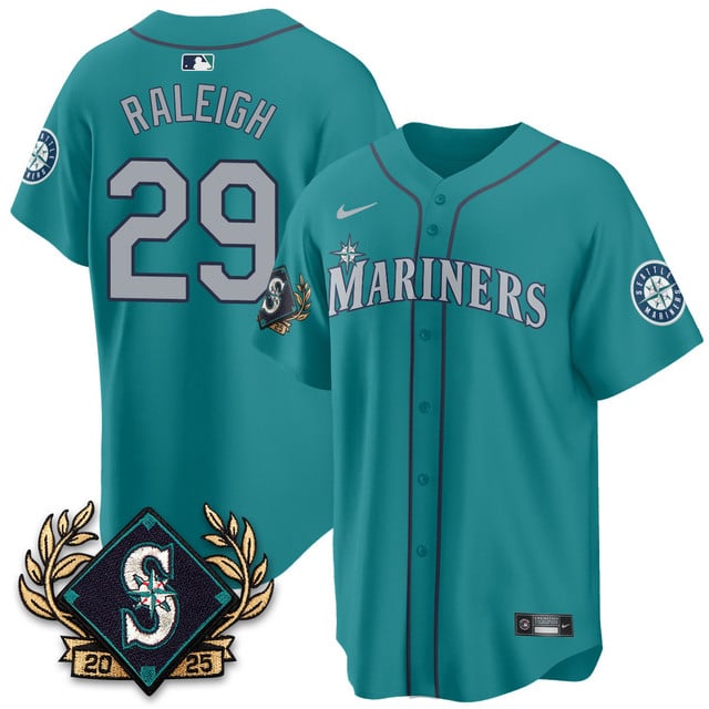 Seattle Mariners 2025 Series Jersey - All Stitched Cal Raleigh -  29