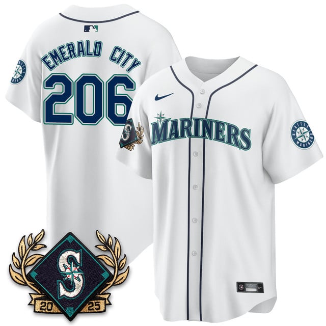 Seattle Mariners 2025 Series Jersey - All Stitched Emerald City  -  206