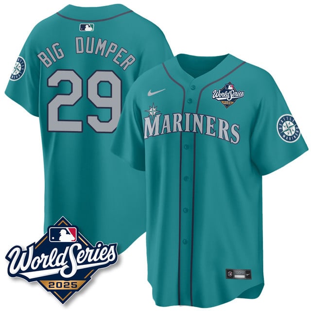 Seattle Mariners 2025 World Series Jersey - All Stitched Big Dumper  - 29
