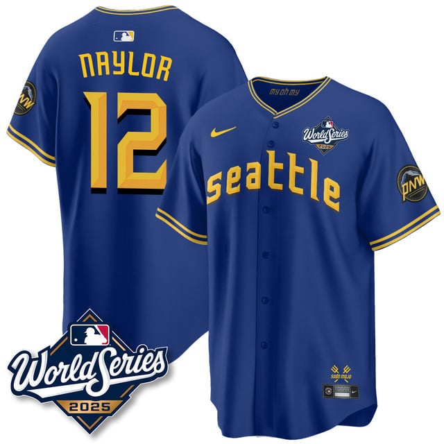 Seattle Mariners 2025 World Series Jersey - All Stitched Josh Naylor   -  12