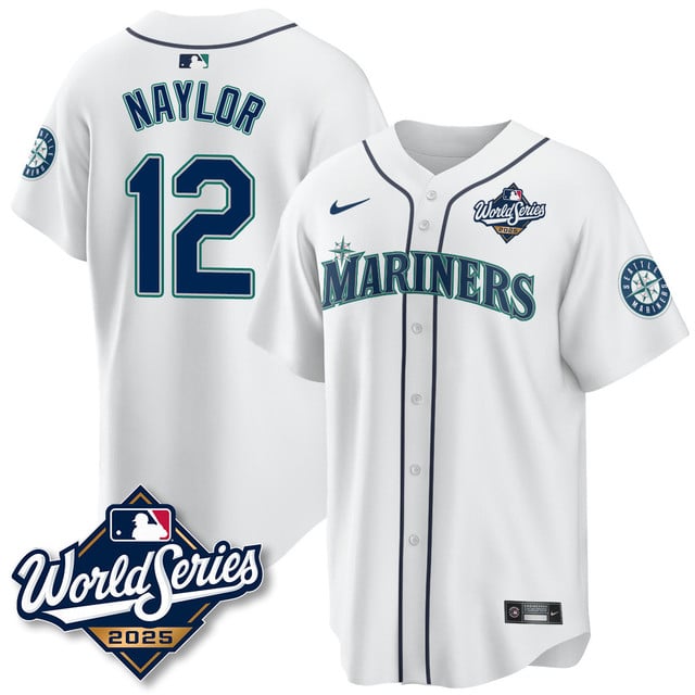 Seattle Mariners 2025 World Series Jersey - All Stitched Josh Naylor  -  12