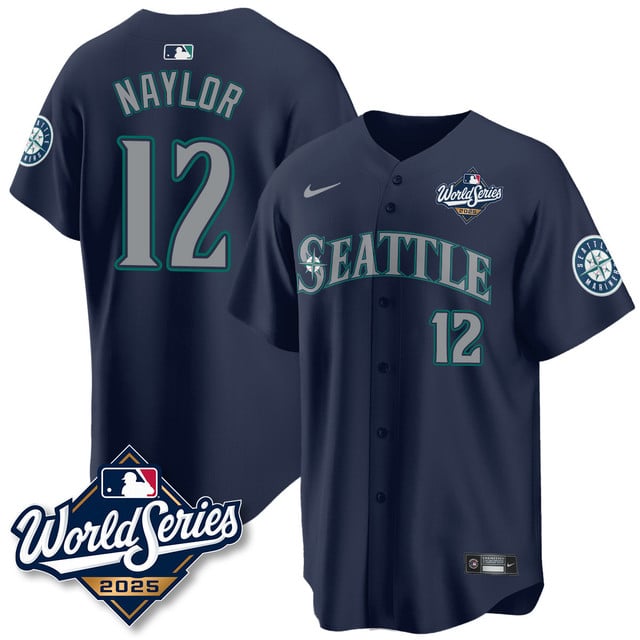 Seattle Mariners 2025 World Series Jersey - All Stitched Josh Naylor - 12