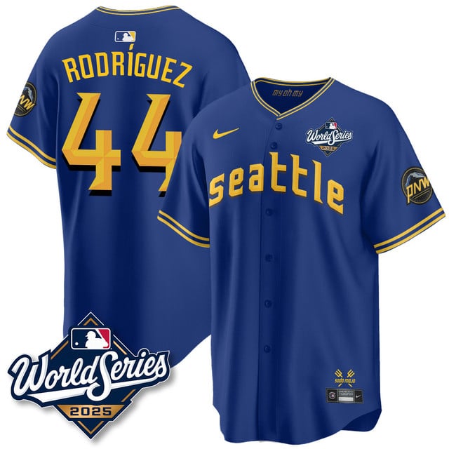 Seattle Mariners 2025 World Series Jersey - All Stitched Julio Rodríguez   -  44