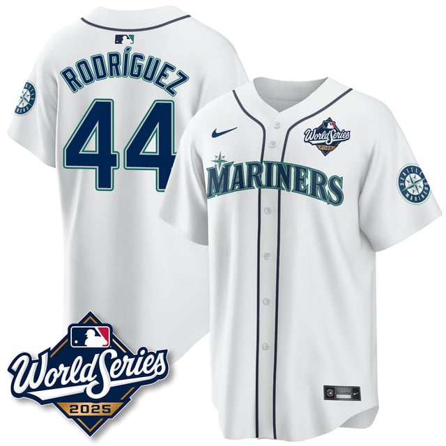 Seattle Mariners 2025 World Series Jersey - All Stitched Julio Rodríguez -  44