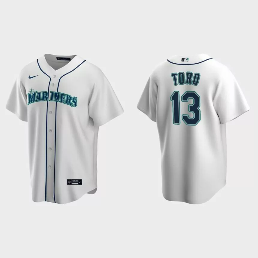Seattle Mariners Abraham Toro Replica Home Jersey – White
