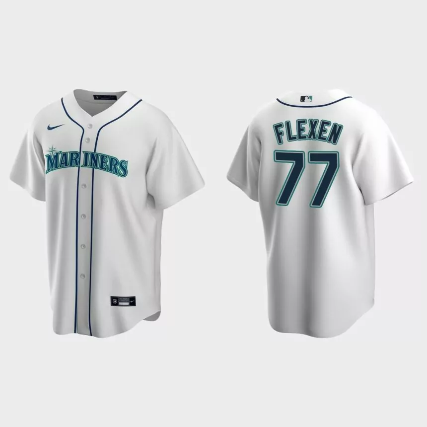 Seattle Mariners Chris Flexen Replica Home Jersey – White