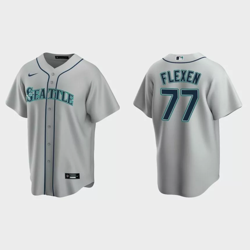 Seattle Mariners Chris Flexen Replica Road Jersey – Gray