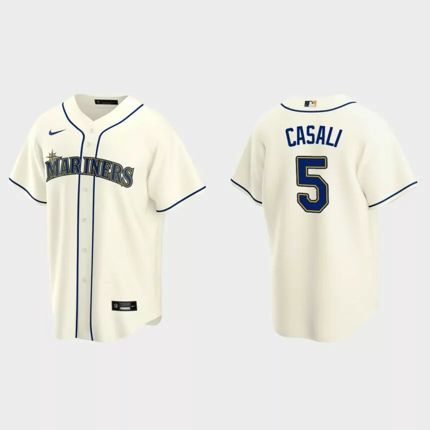 Seattle Mariners Curt Casali Replica Alternate Jersey – Cream