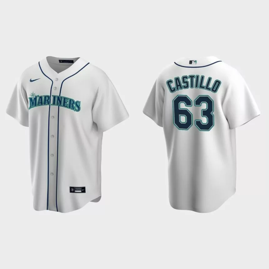 Seattle Mariners Diego Castillo Replica Home Jersey – White