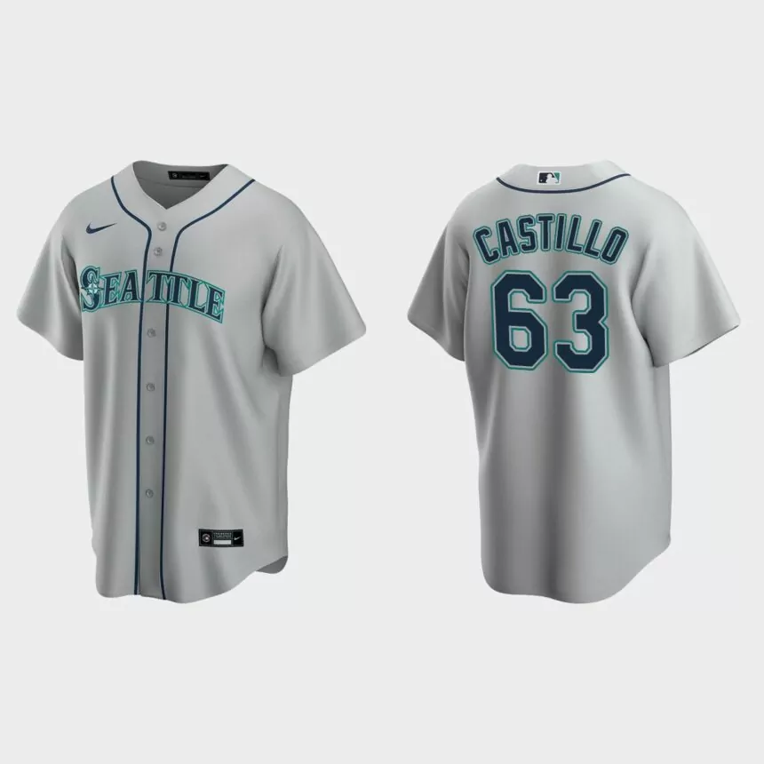 Seattle Mariners Diego Castillo Replica Road Jersey – Gray