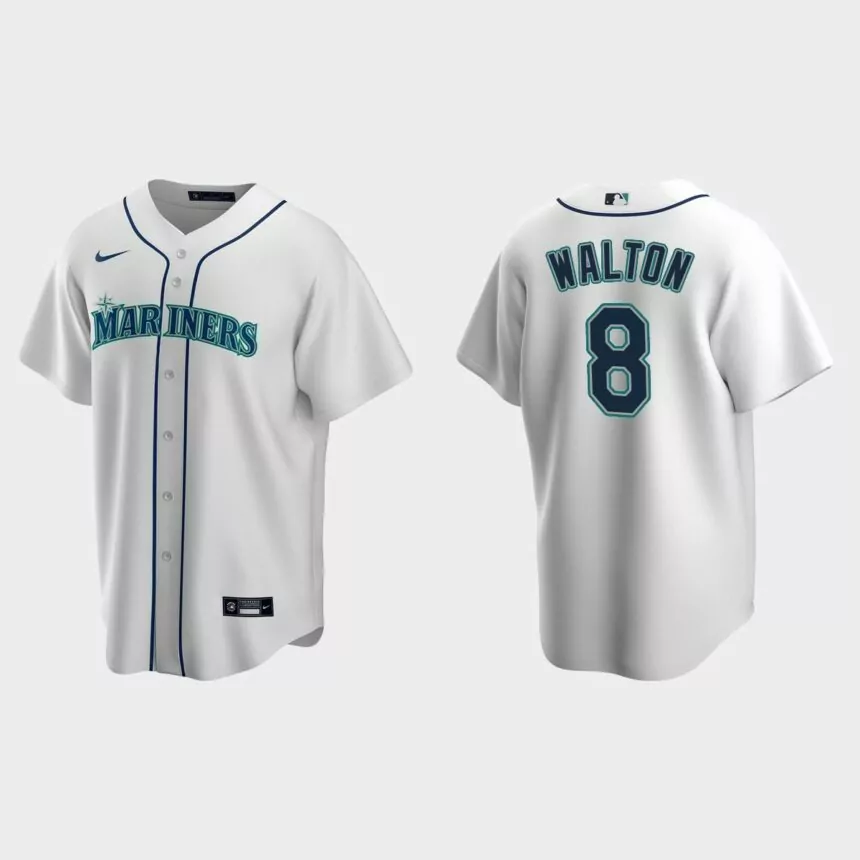 Seattle Mariners Donovan Walton Replica Home Jersey – White