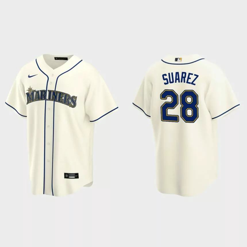 Seattle Mariners Eugenio Suarez Replica Alternate Jersey – Cream