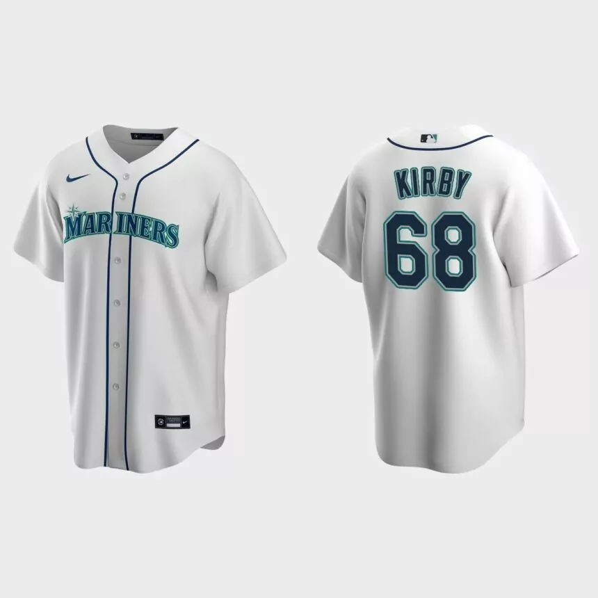 Seattle Mariners George Kirby Replica Home Jersey – White