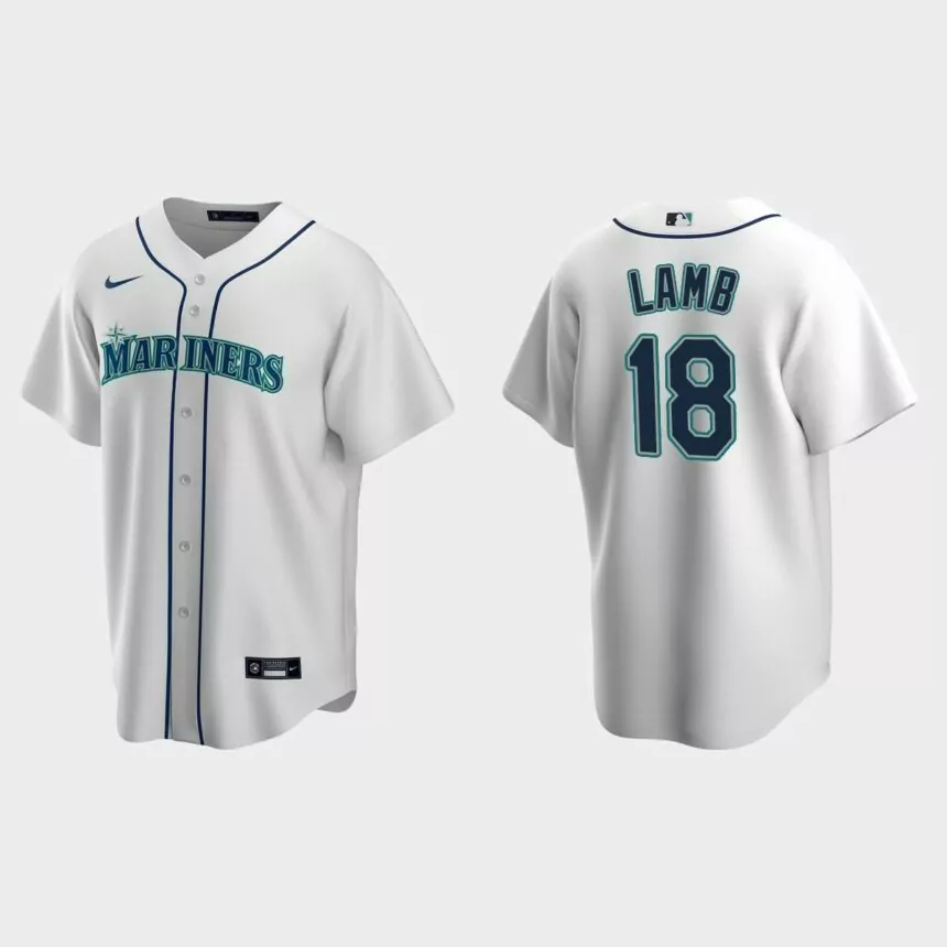 Seattle Mariners Jake Lamb Replica Home Jersey – White
