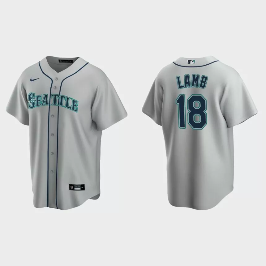 Seattle Mariners Jake Lamb Replica Road Jersey – Gray