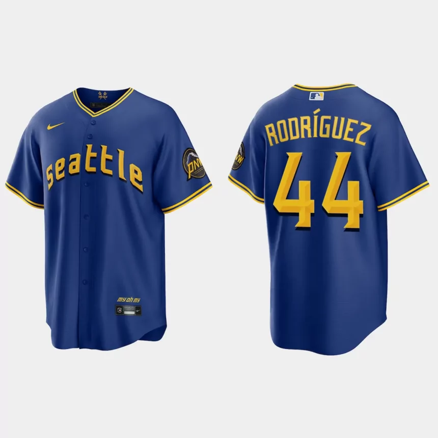 Seattle Mariners Julio Rodriguez 2023 City Connect Replica Jersey – Royal