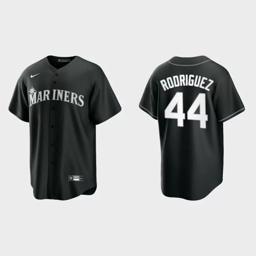 Seattle Mariners Julio Rodriguez Replica Official Jersey – Black White