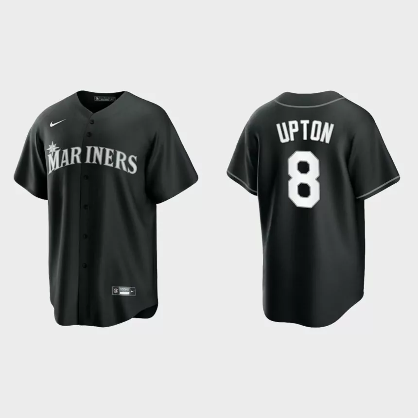 Seattle Mariners Justin Upton Replica Official Jersey – Black White