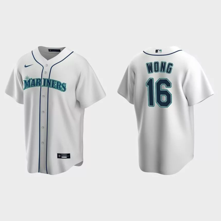 Seattle Mariners Kolten Wong Replica Home Jersey – White