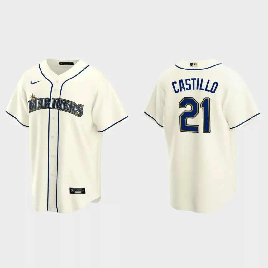Seattle Mariners Luis Castillo Replica Alternate Jersey – Cream
