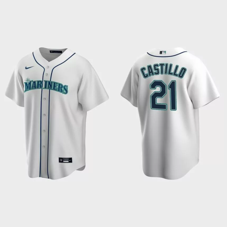Seattle Mariners Luis Castillo Replica Home Jersey – White