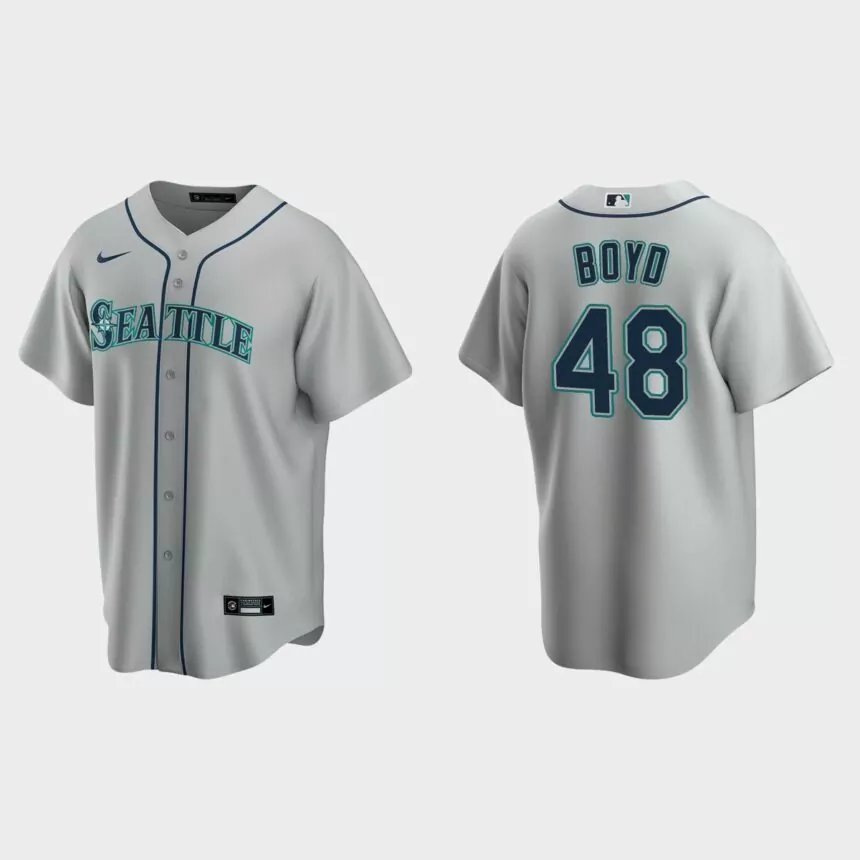 Seattle Mariners Matthew Boyd Replica Road Jersey – Gray