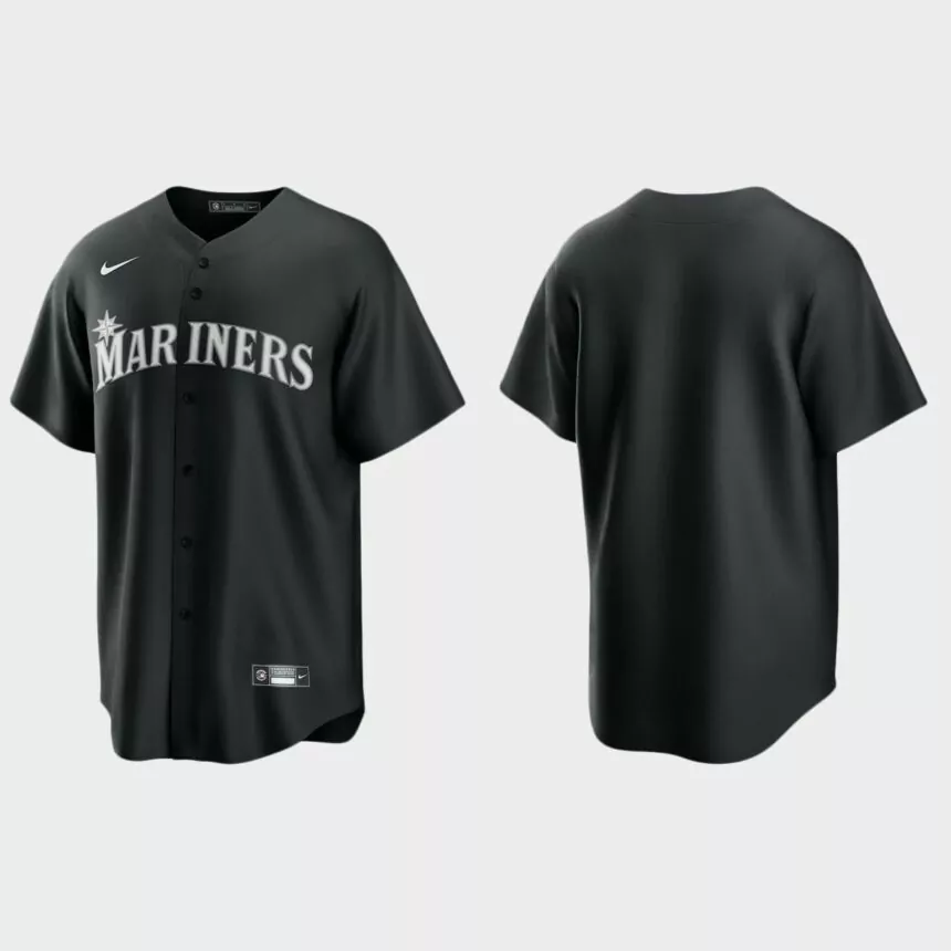 Seattle Mariners Replica Team Jersey – Black White