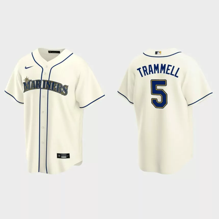 Seattle Mariners Taylor Trammell Replica Alternate Jersey – Cream